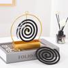 Household Bedroom Tray-shaped Incense Burner with Ash Tray and Stand - Creative and Simple Design, Made of Iron, for Hanging Mosquito Repellent Rack