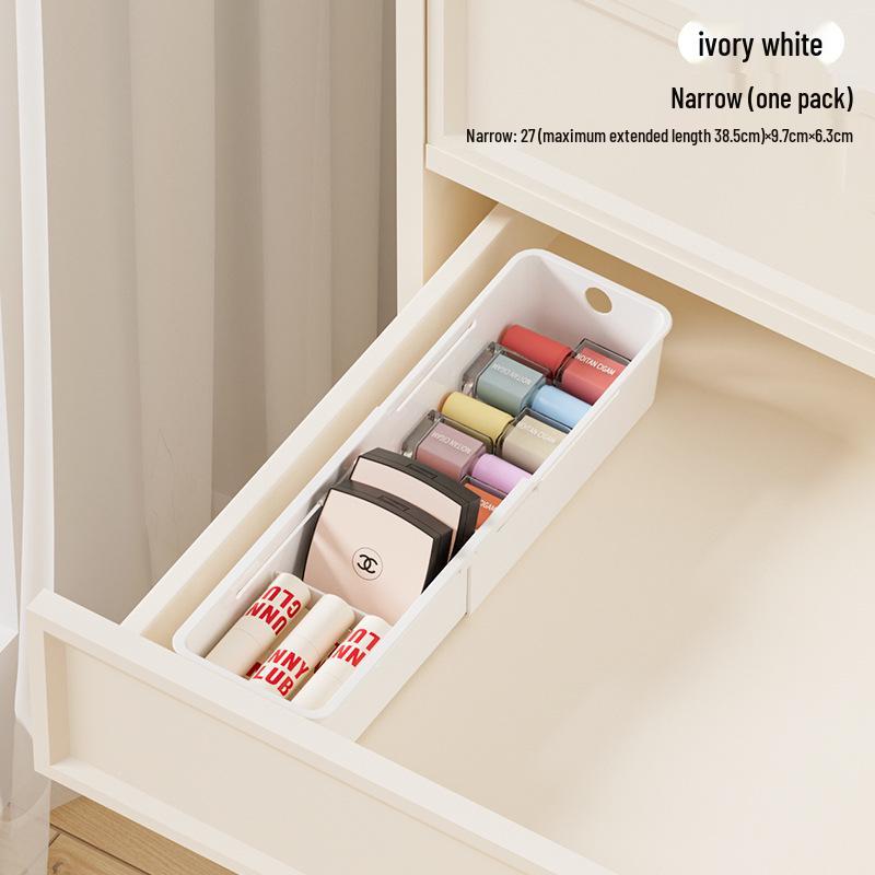 Телескопический органайзер для ящика со встроенными отделениями для косметики и помады