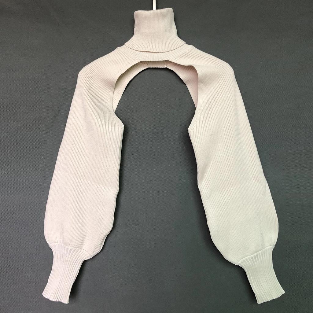 2024 Turtleneck Lantern Long Sleeve Knitted Short Sweaters Women Autumn Pullover Sexy Tops New Y2k Woolen Sweater Vest 30567