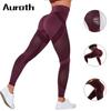 Auroth женские эластичные сетчатые спортивные леггинсы для йоги с высокой талией бесшовные спортивные колготки полые леггинсы для тренировок