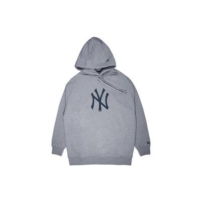 New Era Толстовка с капюшоном Письменный принт Длинный рукав Американская толстовка Унисекс толстовка Серая 12727846