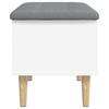 Storage Bench White 62x42x46 cm Engineered Wood
