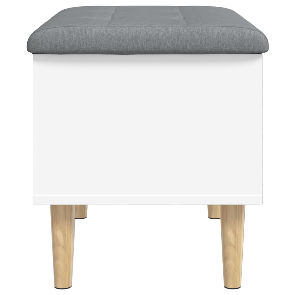 Storage Bench White 62x42x46 cm Engineered Wood