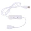 Портативный безопасный шнур USB 2.0 Белый удлинитель для настольных ламп / вентиляторов / светодиодных светильников