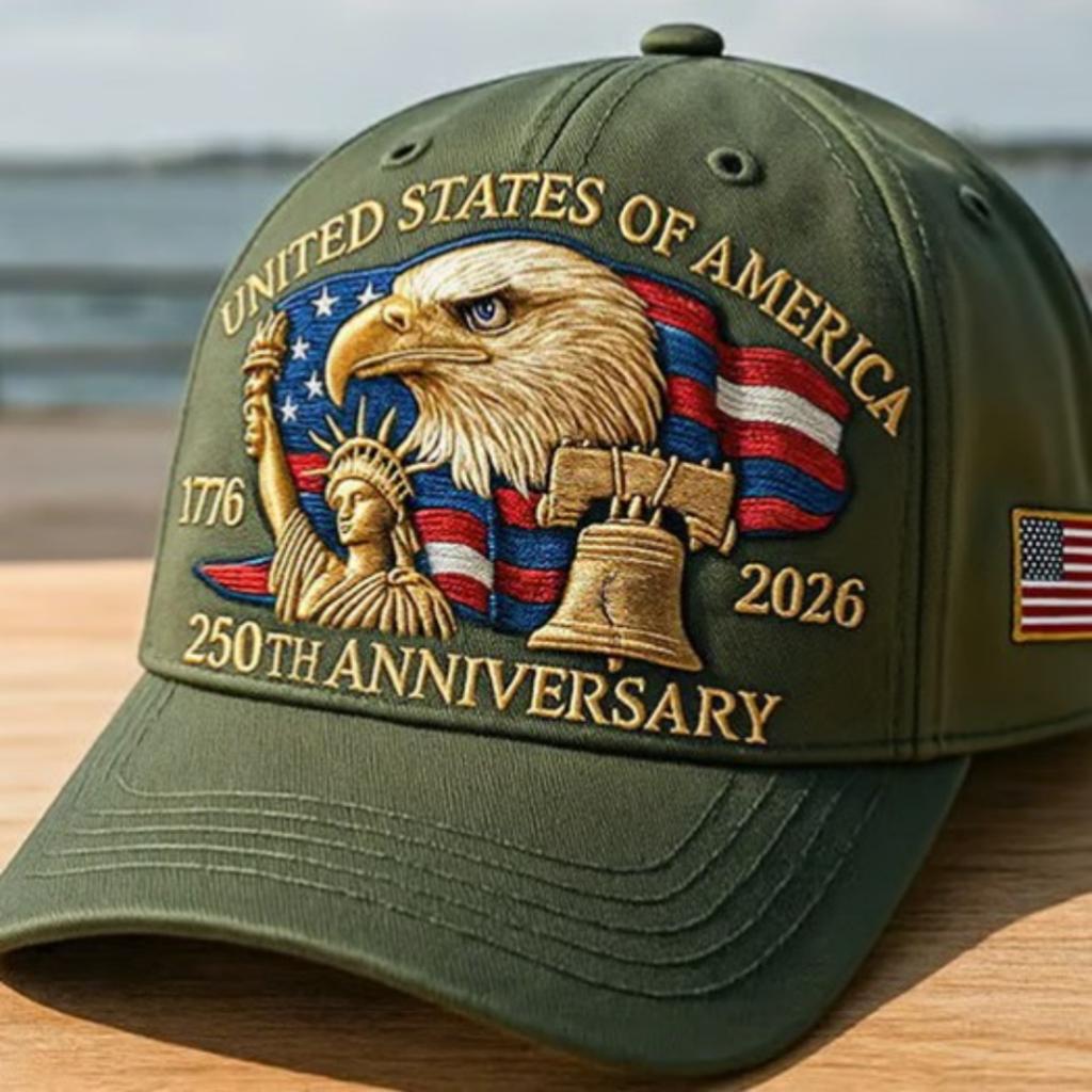 Sunshade Cap Vintage Anniversary Tribute Hat Patriotic Baseball Cap Meaningful Trucker Hat For History Buffs Gift Print Headwear