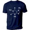 Science T Shirt Mens Funny Caffeine Molecule Gamer Geek Funny Tee Men's Summer Clothing Short Sleeve T-shirt Top Casual Tees