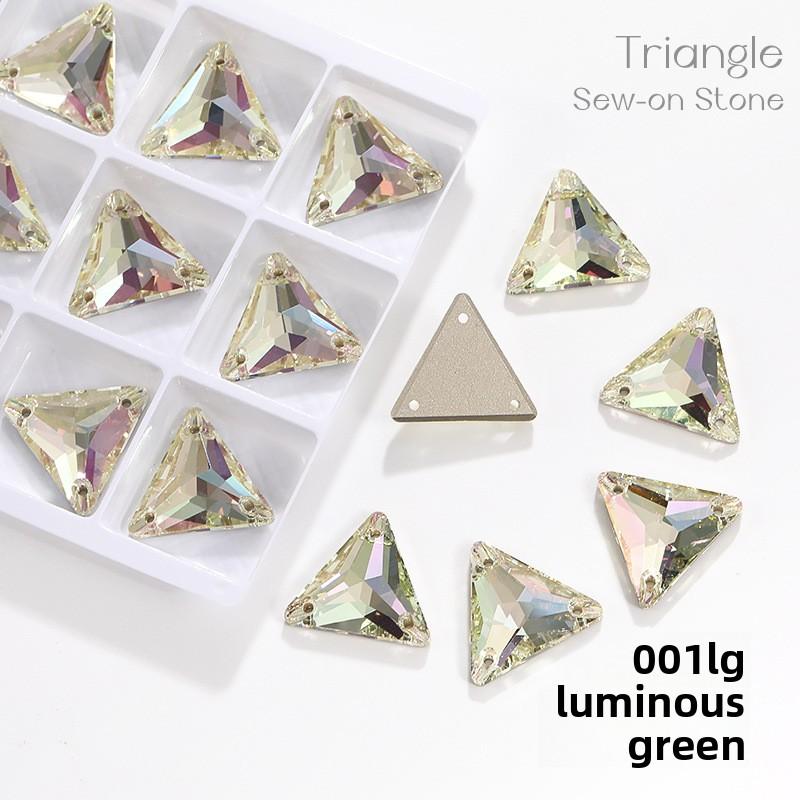 Crystal 3D Colorful Glitter Rhinestone Triangles for DIY Shoes Ornaments