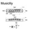 Musiclily 10.3мм Роликовый гитарный бридж для электрогитар LP/SG и Les Paul, хром