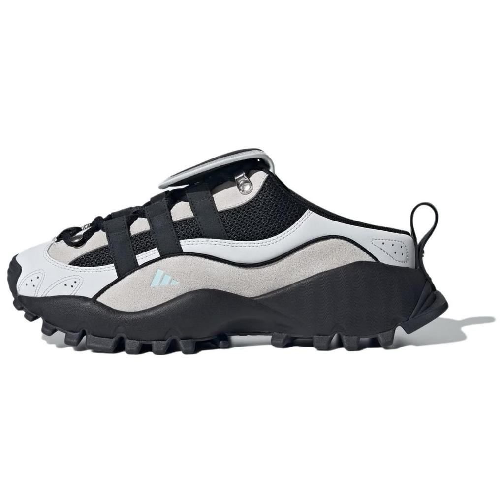 adidas SEEULATER МЮЛИ Устойчивые к истиранию Нескользящие Закрытый носок Тапочки Унисекс Черный Серый JR2457