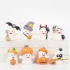8pcs/Set Miniatures Pumpkin Mini Model Ornaments Hallowmas Pumpkin Ghost Doll  Desktop Home Decor