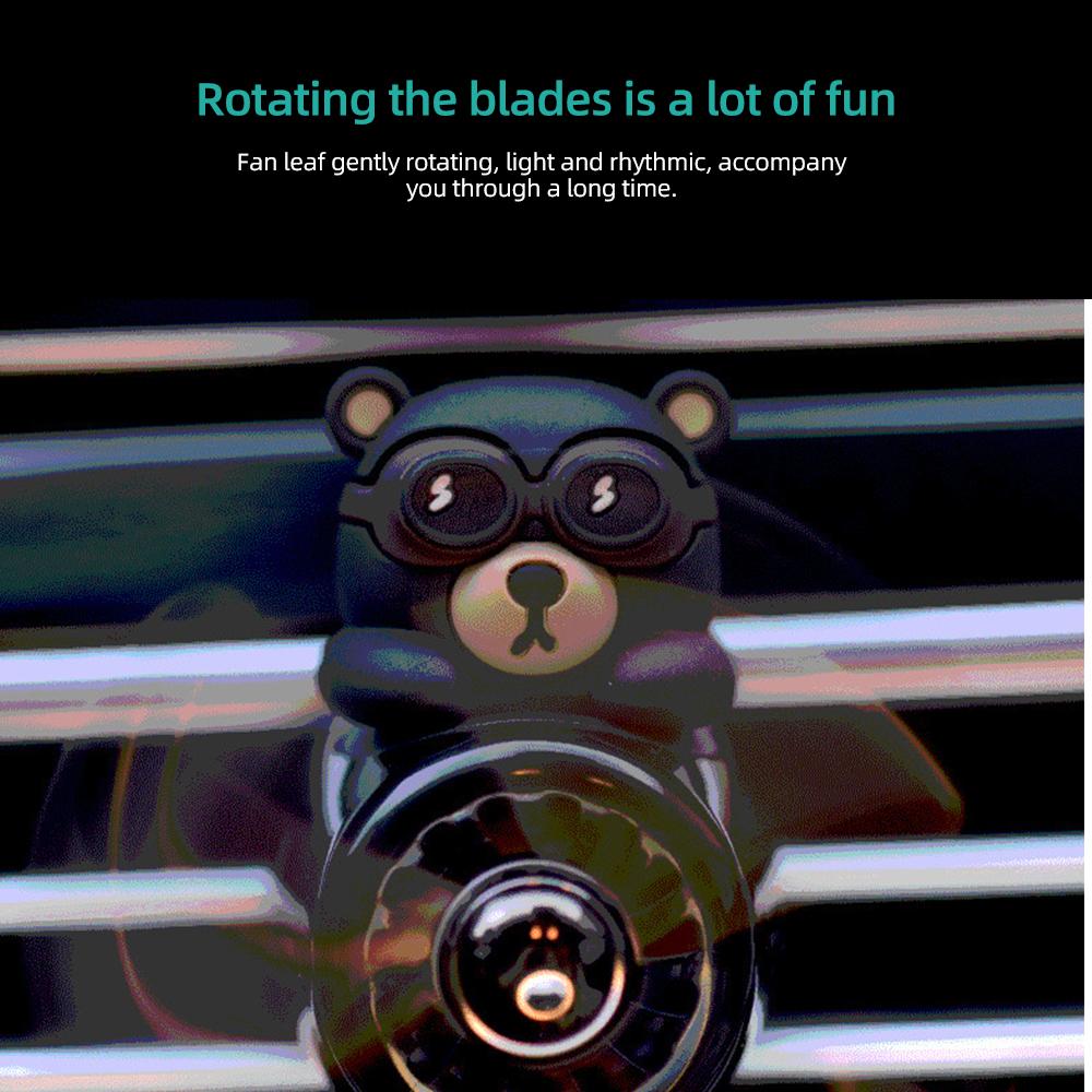Освежитель воздуха для автомобиля Cute Bear Pilot | Вращающийся пропеллерный диффузор | Стойкий аромат
