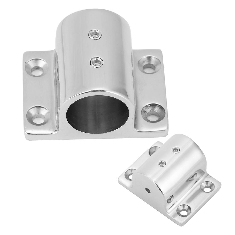 316 Stainless Steel Marine Arm Rest Accessory Rectangle 90 Degrees Tube Base Mount Hardware