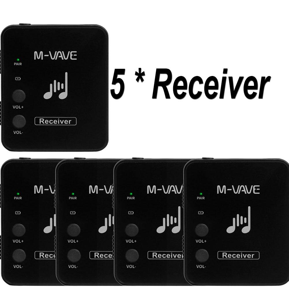 M-VAVE 2.4G WP-9 Беспроводная система Мониторная система с наушниками Перезаряжаемый Передатчик Приемник Функция монофонической записи