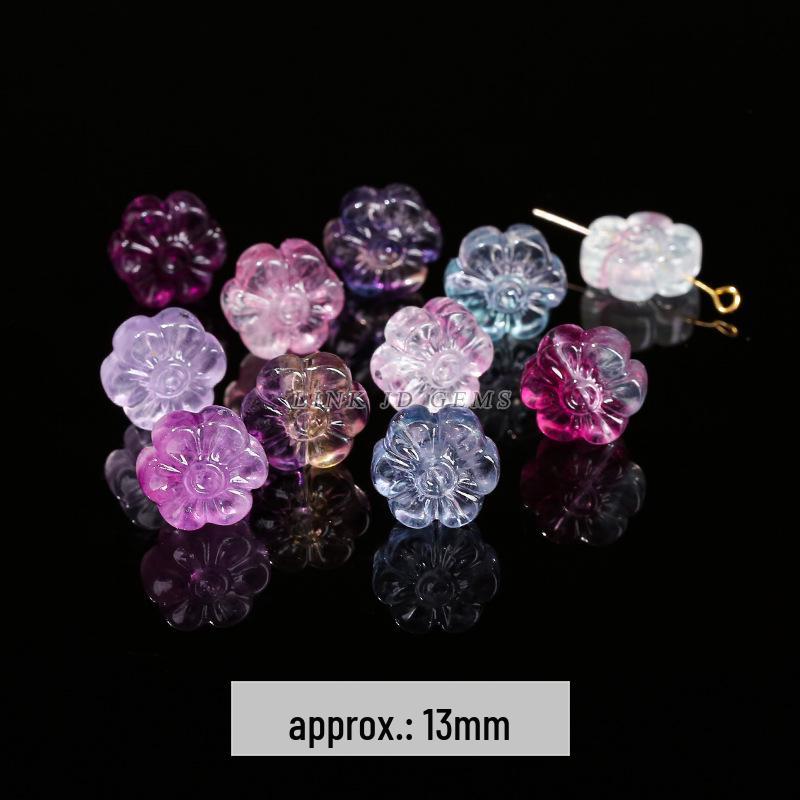 Драгоценности Цзиндэ Натуральный Разноцветный Флюорит Подвеска Ваджра Кристальная Резьба Шарм
