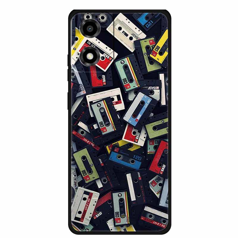 Black Case For Motorola Moto E14 Fundas Silicon TPU Soft Phone Cover Shield For Motorola Moto E14 E 14 Bumper Cartoon Case