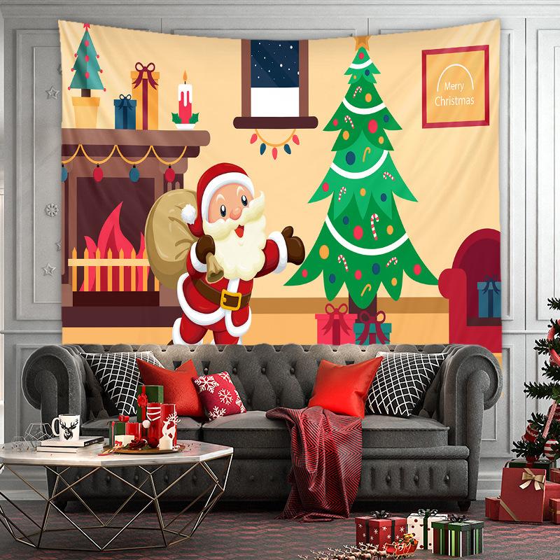 Рождественский гобелен Рождественский гобелен Рождественский чулок Каминный гобелен Рождественский гобелен