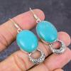 Sleeping Turquoise Gemstone 925 Sterling Silver Gift Jewelry Earring 2.36"