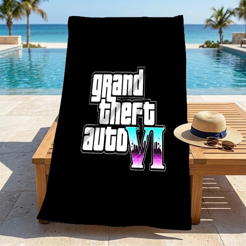 Gta Vi Stylish Digital Printing Beach Towel Quick Drying Absorbent Blanket For Beach Pool Gym Travel Christmas Gift C9211843