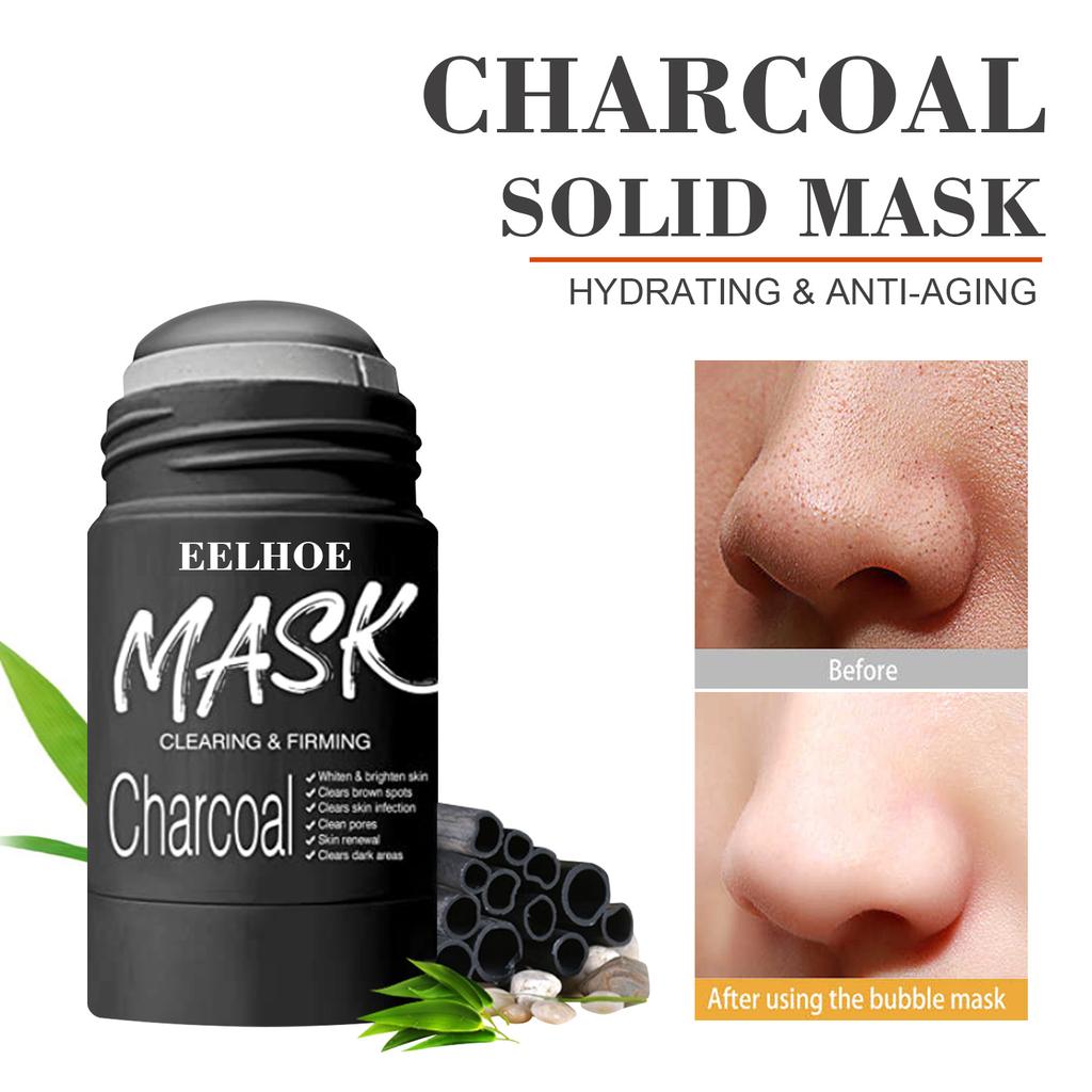 Green Tea Solid Mask Activated Carbon Cleansing Purifying Clay Mud Mask Moisturizing Face Mask Oil Control Remove Blackhead