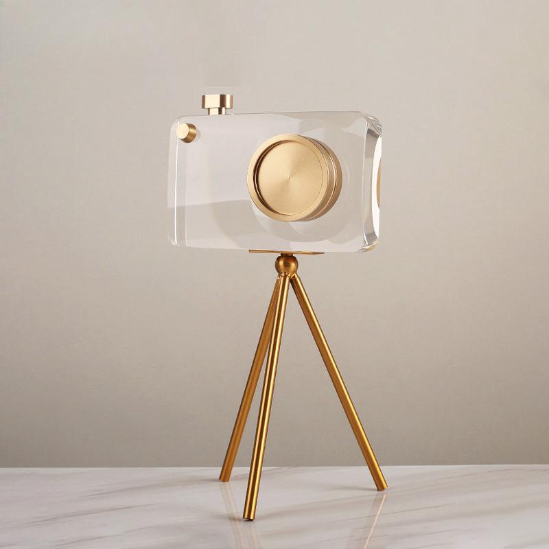 Modern Light Luxury Creative Retro Crystal Phone Props Model Room Sales Office Sales Center Desktop Decoration Ornaments