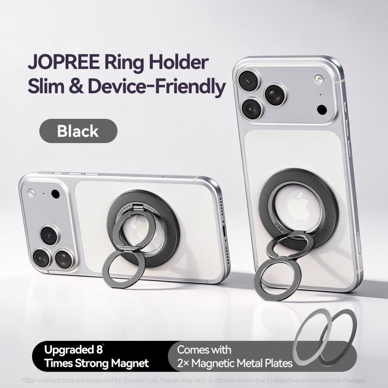 Dual Magnet Phone Ring Aluminum Alloy PC ABS Travel Essential Accessories 24g Lightweight Zero Burden Supplier 360 Rotatable
