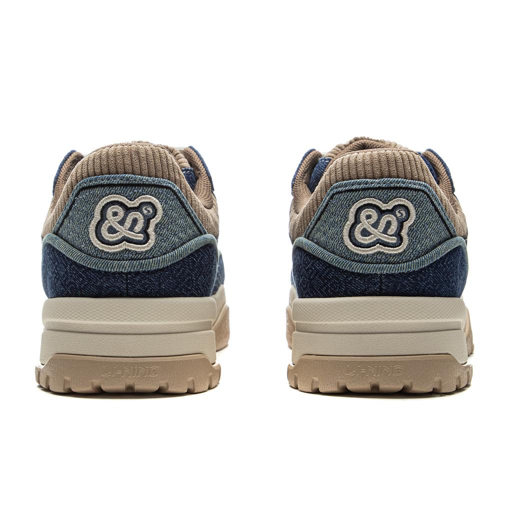Li Ning Buu Устойчивые к скольжению, износостойкие, легкие низкие кеды для скейтборда Мужские Сине-черные AGCV059-3
