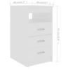 VidaXL Chest of Drawers White 40x50x76 Cm Engineered Wood 801805