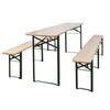 VidaXL Folding Beer Garden Table with 2 Benches 220 Cm Fir Wood