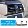 Carbon Fiber Car Rear Air Conditioner Outlet Vent Panel Cover Stickers For BMW X5 E70 X6 E71 2008-13 Auto Interior Accessories