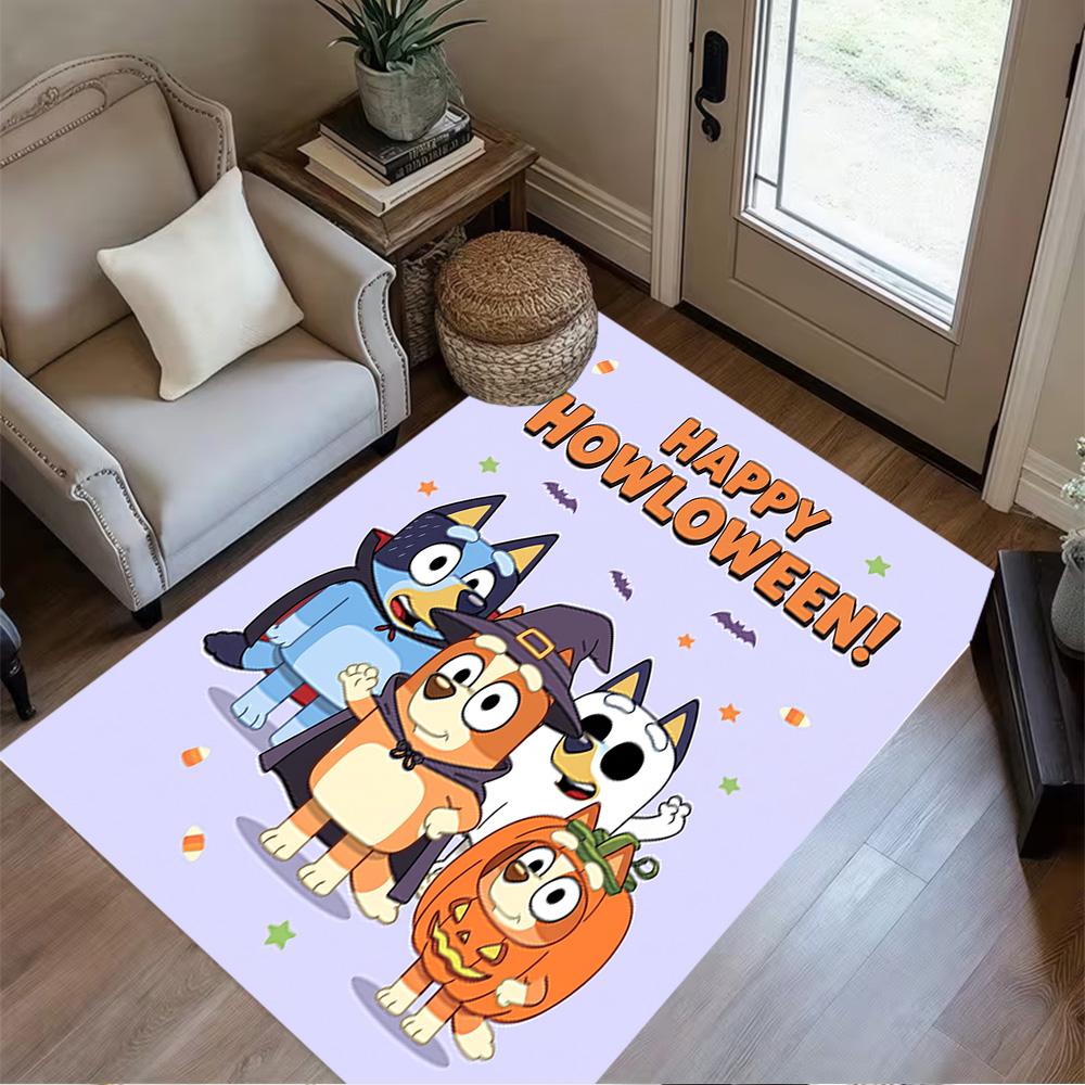 Halloween Costume Parade Area Rug Suitable for Playrooms Game Room Dining Room Hallway Anti-slip Rug Office home decor Wedding Party Gift