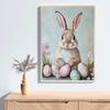 Easter Bunny Prints Wall Art, Retro Spring Rabbit Decor, Holiday Illustration, Easter Nursery Print, Whimsical Bunny Artwork