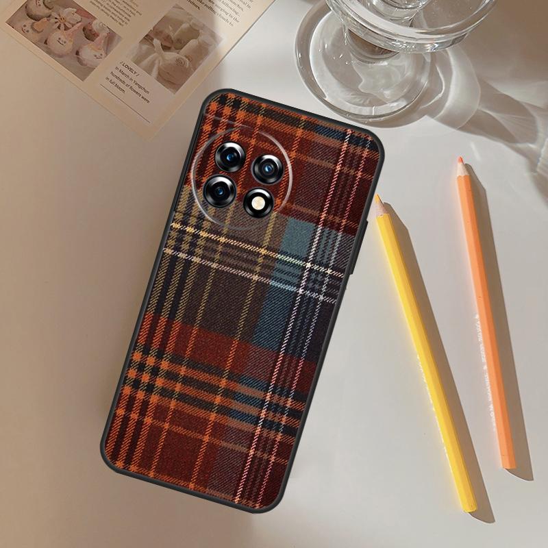 Шотландский плед Теплый плед Чехол Для OnePlus 12 12R 13 R 11 9 10 Pro 8T 9RT 10T OnePlus Nord 4 CE 2 3 Lite N20 N30 Чехол