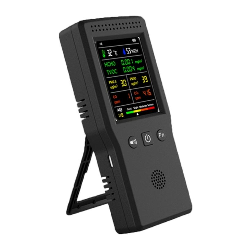 9 в 1 PM2.5 PM10 HCHO TVOC CO CO2 измеритель цифровой температуры и влажности тестер LCD
