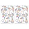 2 Sheets Rainbow Window Clings to Prevent Bird Strikes Decorative Prism Static Decals Butterfly Flower Heart Star Moon Shape Anti-Collision Stickers