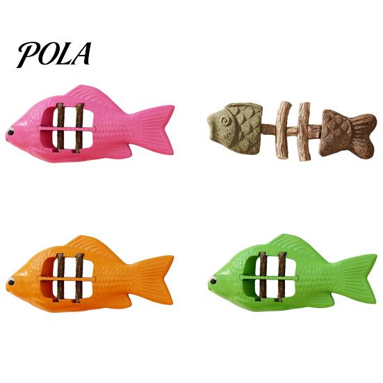 Lazy Cat Activity Enhancer Catnip Silvervine Toy, Natural Fishbone Shape Chew Kitten Toy Teething for Indoor Cats Enrichment Teeth Cleaning