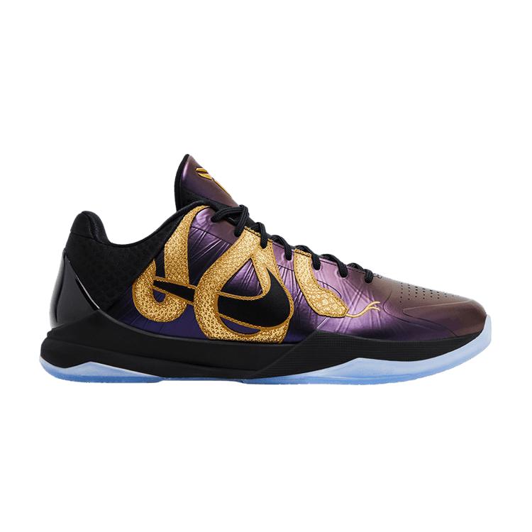 Мужские кроссовки Nike Kobe 5 Protro Год Манбы Баклажан Баклажан/Черный-Металлик Золотой