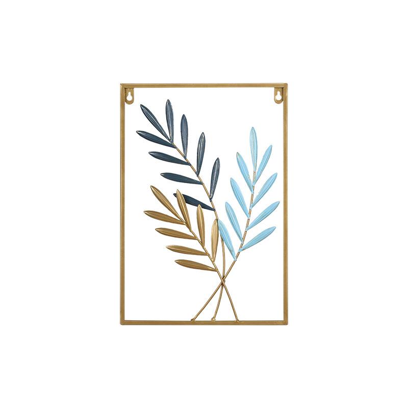 Настенный подвесной железный кулон, украшение, креативные листья растений, украшения для дома в скандинавском стиле