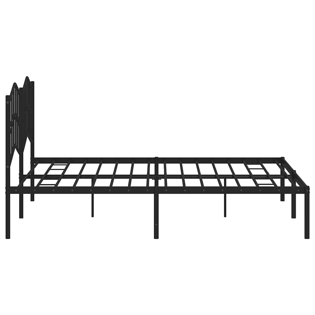 Металлический каркас кровати с изголовьем Черный 183 x 213 см