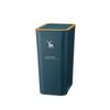 9L/12L Convenient Dog Proof Elk Print Trash Can Press Top Lid Bathroom Accessories