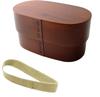 Osaka Choseido Magewappa Bento 2 with Lid and Includes Lunch Free Gift Box, Tiers, 800cc, Inner, Beige, Band,