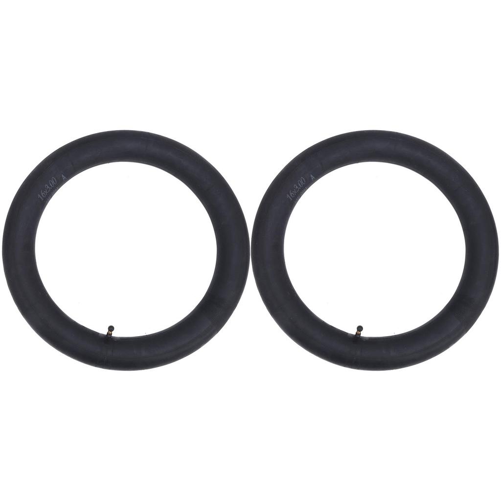 Two Inch Butyl Rubber Bicycle Tire Inner Tubes with Bend Valves for Road Mountain and Cross Bikes and Also Compatible with Valves for Folding Bikes