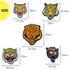 Tiger Embroidered Patch, Large, Iron-On or Sew-On, DIY Repair and Decoration for Clothes, Bags, Jackets, Tiger, NYANDELMO ND-0352-R10-D