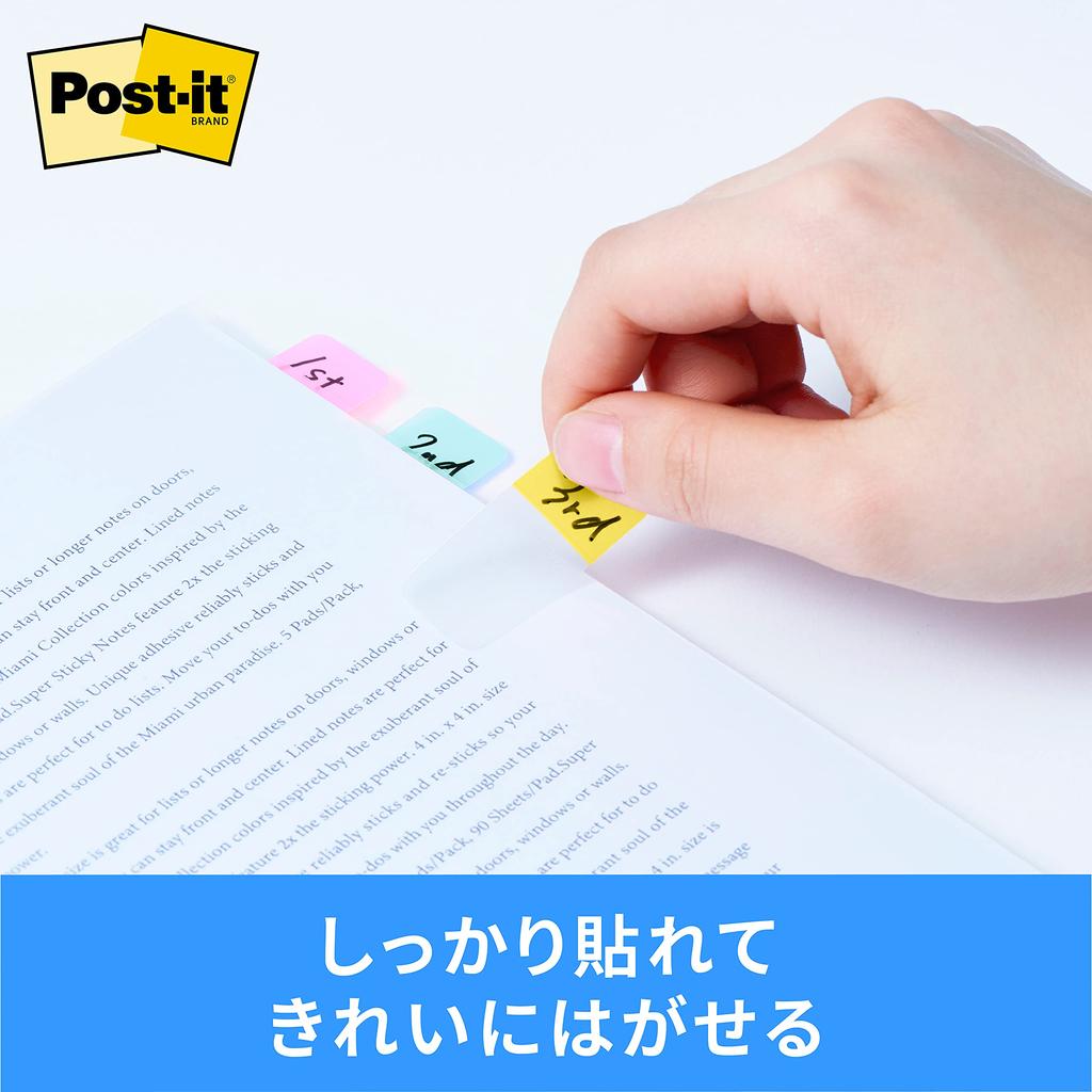 Film Sticky Notes Index Heading Rectangle Thick Multicolor 40 X 18mm 3 Colors 10 Sheets Post-it 686MC-5