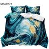 Мраморный пододеяльник Комплект постельного белья с мраморной отделкой Синий Золотой Абстрактная текстура Детское постельное белье Двуспальный размер Queen King Size Полиэстеровый пододеяльник