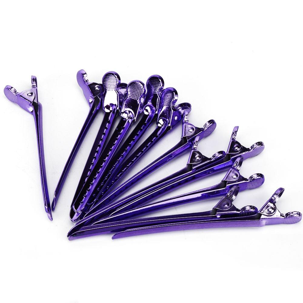 12PCS Stainless Steel Hairdressing Styling Clamps Professional Hair Clips For Hairstyling
