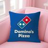 Food DDominos Pizza Cushion Cover Natural Linen Pillow Case DoubleSided Print Decorative Sofa Pillowcase Home Decor Gift