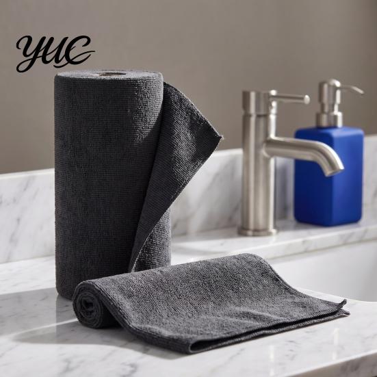Washable Dish Rags Microfiber Cleaning Cloth Roll, Reusable Tear Away Paper Towels, Multi-Purpose Rolls Towels for Kitchen Dishwashing And Surface