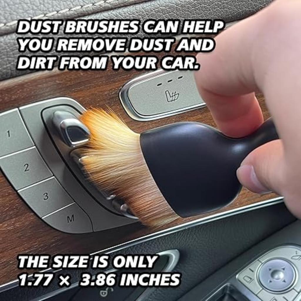 2шт щетка для чистки салона автомобиля, автомобильная мягкая щетина, изогнутые щетки для пыли, инструмент для чистки салона автомобиля для очистки панелей без царапин