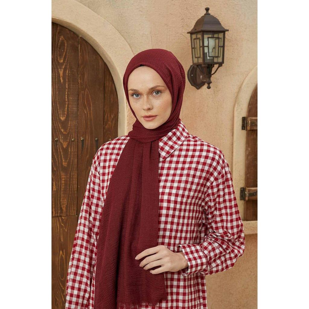 Crepe Hijab Dark Red