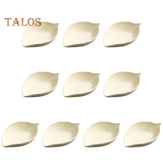 10 шт., блюдо для соуса, пищевая контактная форма, экологически чистая модная портативная форма листа, блюдо для соуса, посуда, инструмент для ресторана